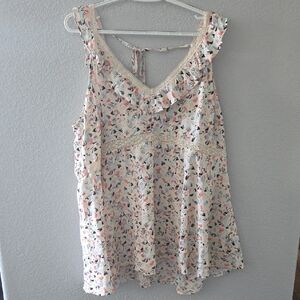 Torrid Multicolor Floral Ruffle Blouse